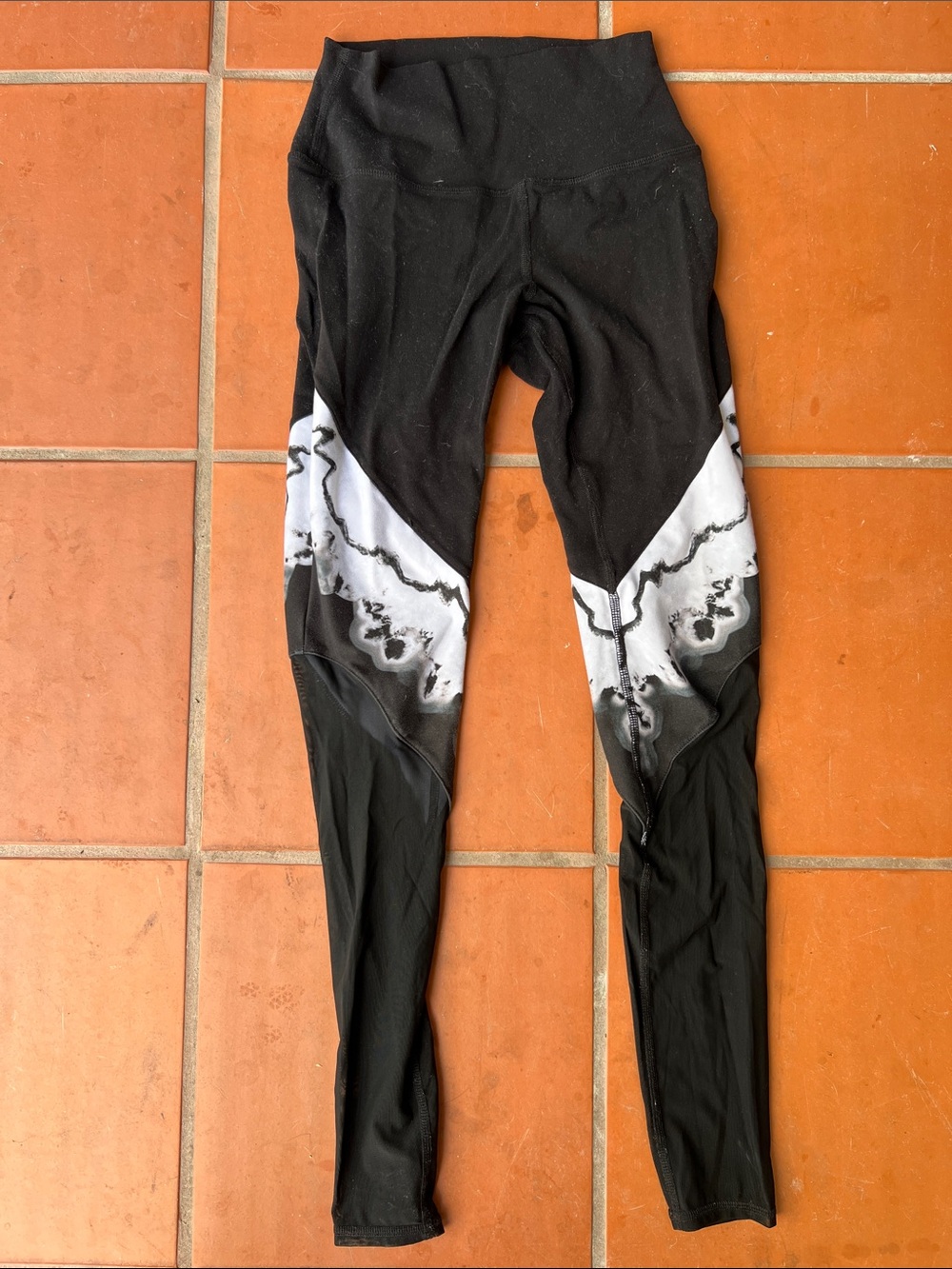 Alo Marble Mesh Leggings, SZ XS